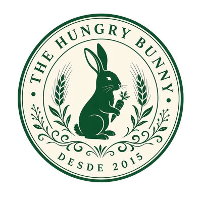 Logo de The Hungry Bunny — emblema con conejo, desde 2015